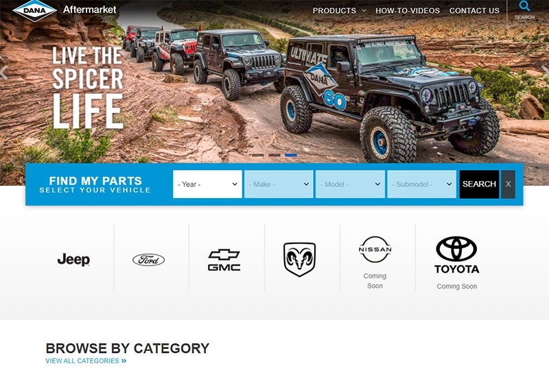 Dana Launches DanaProParts.com for Performance Products
